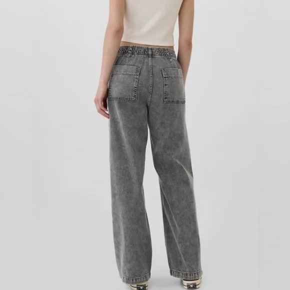 GAP Women's Black Washed Wide Leg Jeans Medium NWOT - Picture 5 of 11